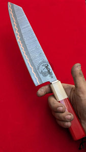 Couteau de Chef Ambidextre Multi-Usages de 8 Pouces en Acier Damas Cuivré de Style Japonais, Édition Neuve, Fait Main, de Luxe, Vente en Gros - Product Image 2