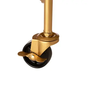 Chariot de service en céramique artisanale de luxe, écologique, pour plantes décoratives, mobilier d'intérieur moderne, chariot à thé roulant haut de gamme, sûr - Product Image 3