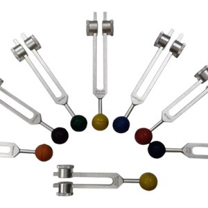 Diapasones de Sintonización de Chakras y Estrellas del Alma con Peso - Juego de 8 Diapasones Curativos con Bolas de Goma - Product Image 1