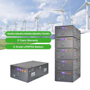 Système de stockage de batterie au lithium HR 48V 1200Ah, énergie solaire domestique 10kw, classe de protection IP65, communication CAN, noir séparé, 130kg - Product Image 2