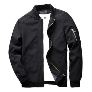 OEM Men's Classic Zip Up Bomber Jacket Casual Ribbed Trim Lightweight Coat Men's Modern Flight Jacket Premium Casual Bomber - Product Image 1