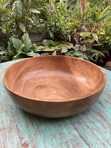 Tazón de madera de teca más vendido para servir ensalada de frutas y decoración del hogar disponible a un precio razonable. - Product Image 4