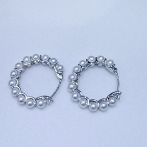 New Zhuji Natural 3-4mm Round Flawless Aurora Multi Freshwater <b>Pearl</b> <b>Earrings</b> Unique Design Sense - Product Image 1