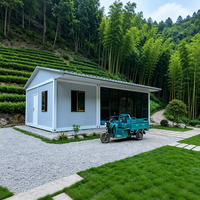 Maison conteneur respirante à assemblage rapide, design moderne du milieu du siècle, pour camping extérieur, ferme, villa, supermarché, bar