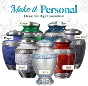 Premium Decorative Adult <b>Aluminum</b> Memorial Cremation Keepsake Urn Funeral Ash <b>Container</b> With Refined Elegant Surface - Product Image 4