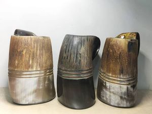 Corne à boire viking naturelle gravée sur mesure 30 cm pour hydromel et bière, style religieux, faite à la main, durable, haute qualité, article antique - Product Image 3