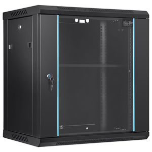 Armadio Rack Server da Parete 12U, Profondità 15.5FT, Supporta 200 Libbre, Porta in Vetro Bloccabile per Archiviazione Dati - Product Image 1