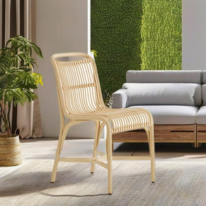 Hermosa Silla de comedor de ratán para interiores/exteriores, duradera, cómoda para sala de estar, muebles de Hotel, minimalista para Villa de granja - Product Image 4