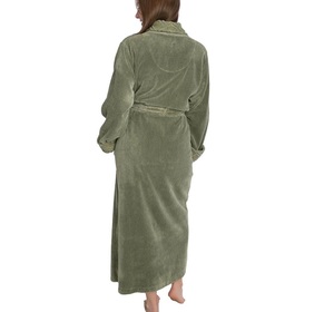 Batas de dormir y descanso para mujer con cuello chal, gruesas, tallas grandes, de felpa, para SPA, hotel, hospitalidad, dormitorio, unisex, para baño - Product Image 5