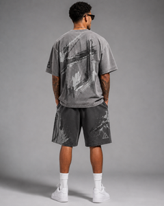 2026 New Summer Men's Casual Shorts <b>Set</b> Plain Color Solid 100% Cotton Quick Dry <b>Knitted</b> Pocket Customized Logo Twin <b>Set</b> - Product Image 6