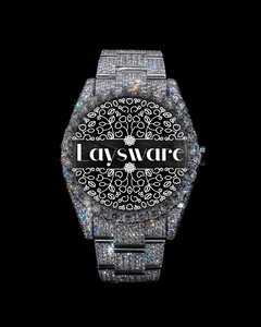 <b>Men</b>’s Premium VVS Moissanite Diamond Stainless Steel Moissanite <b>Watch</b> Luxury Diamond Stone Dial Fashion Hip Hop <b>Watch</b> - Product Image 1