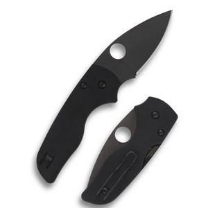 Couteaux de poche pliants noirs de qualité supérieure avec lame à bord lisse et revêtement noir, poignée ergonomique et clip de poche portable pour usage quotidien - Product Image 2
