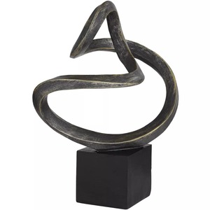 Sculpture métallique abstraite, décoration artistique de table, design contemporain, forme irrégulière, faite à la main pour le salon - Product Image 3