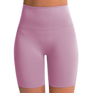 Women Workout Biker Shorts High Waist <b>Tummy</b> <b>Control</b> Activewear Shorts With Pocket Design OEM ODM Women Biker Shorts Lightweight - Product Image 1