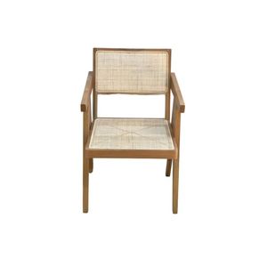 Silla de Comedor Moderna Evio de Madera de Teca Sólida con Asiento de Cuerda, Sillón con Logotipo y Color Personalizados, Muebles para el Hogar y Comedores de Hoteles - Product Image 4