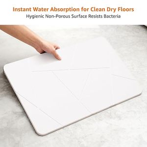 Tapis de bain personnalisés de luxe modernes en terre de diatomée gravée, absorbant l'eau rapidement et séchant rapidement - Product Image 6