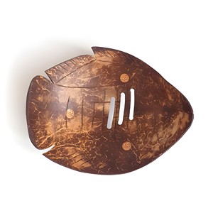 Porta jabón de coco natural para decoración de baño, bandeja de drenaje de cáscara de coco a precio económico - Product Image 1
