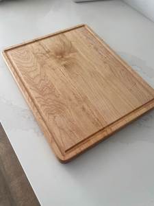Tabla de Cortar de Madera Maciza Ecológica, Tabla de Cortar de Madera para Cocina, Forma Rectangular con Asa, Tabla de Cortar de Madera Natural - Product Image 3