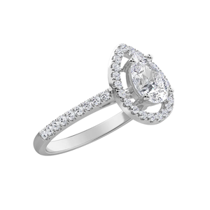 1.5 CT Lab Grown <b>Emerald</b> Cut Pave Halo Moissanite 925 <b>Silver</b> IGI Certified Engagement <b>Ring</b> for Gift & Party - Product Image 3