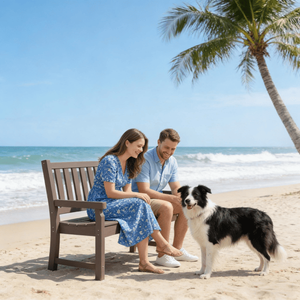 Banc de jardin extérieur élégant, mobilier de patio pour une assise confortable - Product Image 1