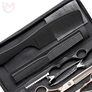 Juego de Herramientas Profesionales de Acero Inoxidable para Peinar el Cabello con Tijeras, Peine y Cortapelos - Kit de Salón Personalizable - Product Image 2