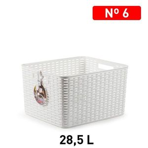 Cesto in Plastica Bianca CESTA RATTAN N6 28.6L 34X40CM per Organizzazione e Stoccaggio Domestico - Product Image 3