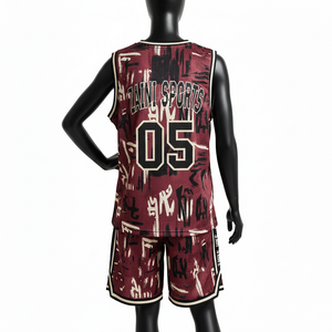 Ensemble short et maillot de basket pour femme, 160 GSM, maille polyester respirante, impression par sublimation, panneau latéral, logo personnalisé, ensembles pour femmes - Product Image 2