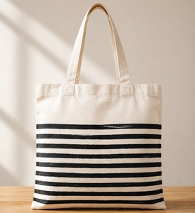 Bolso Tote Negro HINDVANTA GLOBAL, Ecológico, Color Crema, Gran Capacidad, Bolso de Hombro Náutico para Mujer, Reutilizable para el Mercado - Product Image 2