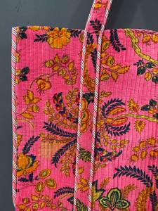 Sac fourre-tout matelassé en coton couleur unie Peacock avec fermeture éclair et longues poignées pour la plage, le quotidien, le shopping, les voyages, la vente au détail et les cadeaux en gros - Product Image 4