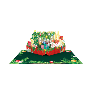 Carte de vœux 3D pop-up Joyeux Noël, découpe de papier, Père Noël, design personnalisé 3D, thème hiver, artisanat en papier - Product Image 4