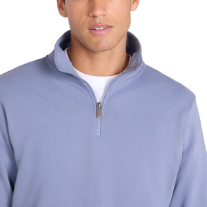 Sweat-shirt à capuche pour homme en molleton 100% coton, style demi-zip, brodé 3D en relief, marque privée, vente en gros, collection hiver - Product Image 3