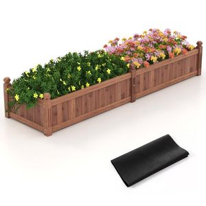 Jardinera Elevada para Jardín de 91x24x16 Pulgadas con Drenaje en las Esquinas y Revestimiento de Tela No Tejida para Vegetales - Product Image 4