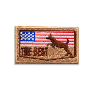 Eco-Friendly Lightweight Tactical Skull <b>Patch</b> American Flag Chenille Embroidery Large Canvas <b>Back</b> <b>Patch</b> Custom Sew-On Tactical - Product Image 2