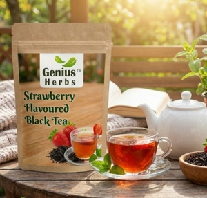 Red Fruit Strawberry <b>Black</b> Tea Bags 30 Sachets Foil <b>Wrapped</b> Extended Freshness 24 Months Shelf Life - Product Image 3