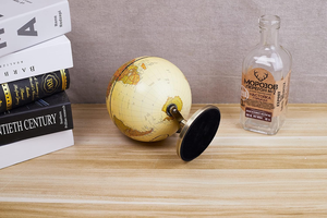 Globe terrestre décoratif de style antique en acier inoxydable moderne pour le bureau, la maison, la salle d'étude, la décoration intérieure d'hôtel - Product Image 4