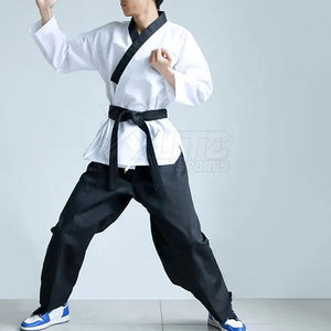 Uniforme de Taekwondo pour homme léger et de qualité supérieure avec logo sur le devant, confortable, durable, personnalisable, Gi d'arts martiaux pour la pratique quotidienne - Product Image 6