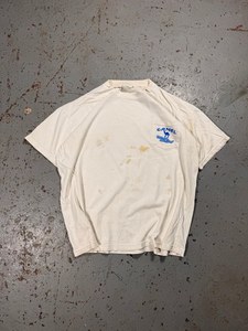 T-shirt rétro délavé à l'acide, imprimé graphique surdimensionné, aspect vieilli, streetwear, coton épais, décontracté, pour hommes - Product Image 2