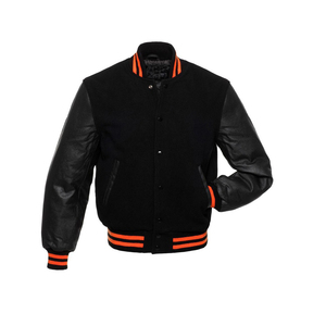 Custom Made <b>Men's</b> Varsity <b>Jackets</b> with Long Sleeves New Design Premium Quality Custom Front Logo Fabric for Winter Wear - Product Image 1