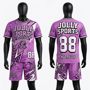 High Quality GSM Breathable Polyester Men Football Jersey Shorts <b>Set</b> Contrast Panels Heat Transfer Logo men short <b>set</b> for men's - Product Image 6