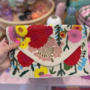 Handmade Daisy Flower Beaded Messenger Bag for Women and Girls Crystal Embroidered Crossbody <b>Envelope</b> Shoulder Purse in 2026 - Product Image 5
