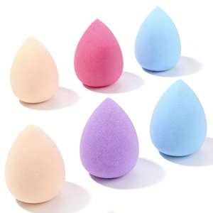 Éponge à maquillage sans latex, couleur neutre, vitamine E, ensemble de pinceaux à maquillage violet foncé 15 pièces avec éponge - Product Image 1