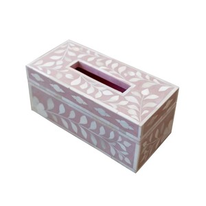Porte-mouchoirs artisanal en os incrusté, design écologique, décoration élégante pour la maison, design personnalisé Tradebyd - Product Image 1