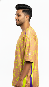 Camiseta Sublimada Oversize de Moda Urbana para Hombre, Corte Regular Informal, Poliéster/Algodón, Transpirable y de Secado Rápido - Product Image 3