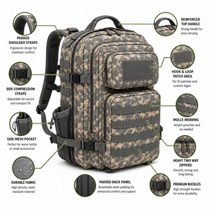 Mochila Impermeable de Poliéster con Camuflaje Inteligente de 25L, Bolsa Profesional para Deportes de Escalada - Product Image 4