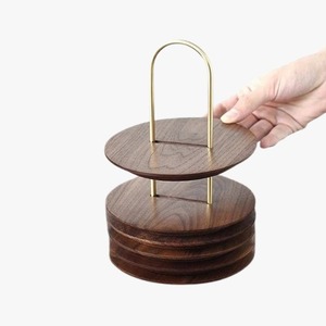 Acacia Wooden <b>Coasters</b> <b>for</b> <b>Drinks</b> Tabletop Protection with Holder Set of 6 with Non-Slip Pad Cup <b>Coasters</b> <b>for</b> Home Office - Product Image 6