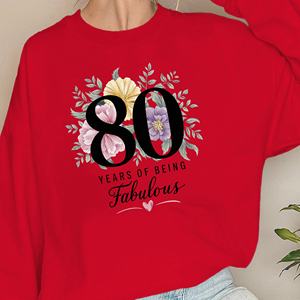 Sudaderas Casuales de Punto con Estampado Floral de 80 Años de Ser FABULOSAS para Mujer - Product Image 2
