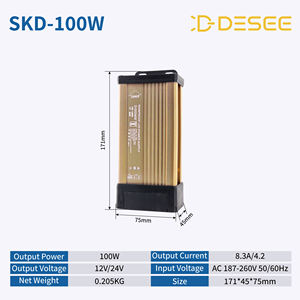 SKD catu daya Led 100W 12V tahan hujan terlaris untuk lampu reklame LED dengan sakelar catu daya BIS - Product Image 2