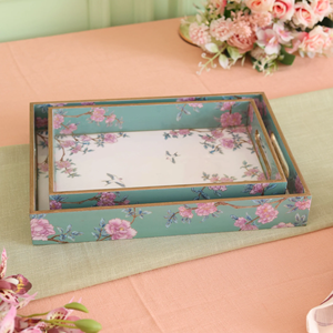 Nueva Bandeja Rectangular de Madera con Diseño Impreso y Esmaltado, Hermosa para Cocina y Restaurante, Bandeja Decorativa de Madera para Servir Té y Café - Product Image 6