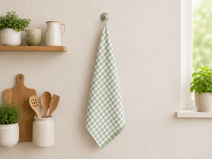 Serviette de cuisine écologique 100% coton à carreaux, absorbante, séchage rapide, serviette à main douce, tissée, pour usage domestique - Product Image 3