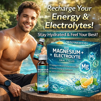 Líquido Oral de Magnesio + Electrolitos, Apoyo Muscular y Nervioso, Energía, Hidratación, Alivio del Estrés, Recuperación, Botellas de 50 ml, Suplemento Dietético